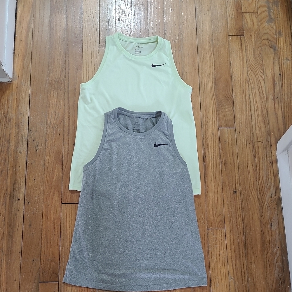 Bundle ~ Nike Dri-fit Tank Tops in Gray and Light Green